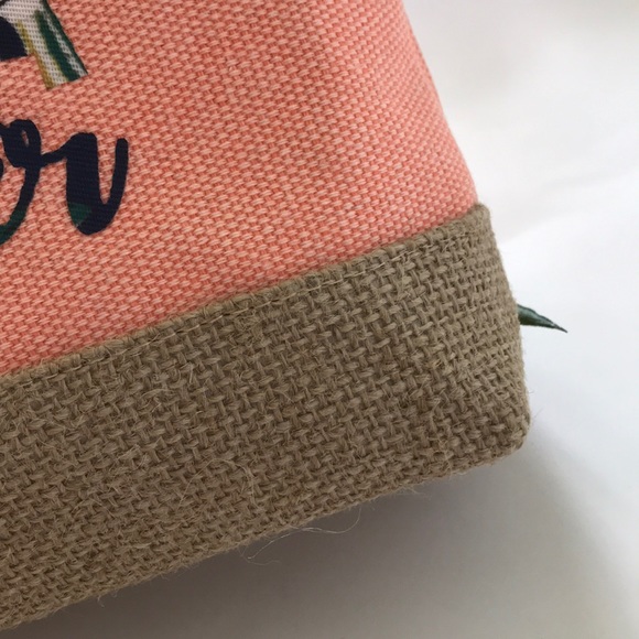 ‘Aloha Summer’ Coral Color Wristlet/Cosmetic Bag - Picture 4 of 8